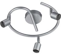 TRIO LIGHTING - Planfoniera Paris 3 Luci GU10 Diametro 28 Col.Bianco/Nero/Allum.