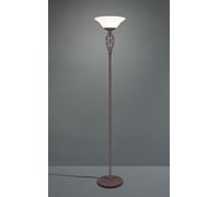 Lampada RUSTICA con diffusore vetro bianco H. 180CM metallo ruggine 401000224