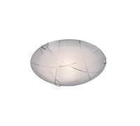 TRIO LIGHTING Serie sandrina, in vetro graniglia, decoro righe trasparenti, e27, plafoniera, Ø 30 cm