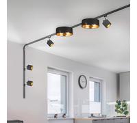 Trio Lighting Set di binari DUOline Hostel/Tommy, nero 3 m a 6 luci E27/E14 Trio Lighting