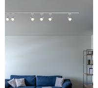 Trio Lighting Set di binari DUOline Roubaix, titanio, 2 m, 6 luci LED a 2 fasi Trio Lighting