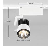 DUOLINE RADIATOR SPOT LED 15W · 1x 1270lm, 2300+3000+4000K ORIENTABILE METALLO BIANCO H. 23CM DIMMERABILE