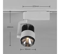 Trio Lighting Spot a binario LED Radiatore per DUOline, titanio opaco, CCT Trio Lighting