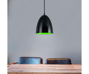 Trio Lusso Lampada a Sospensione LED 6,5W 1 Luce Nera Lunga 130x19 cm