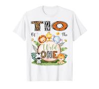 Trio of The Wild One First Birday Boy Safari Woodland Maglietta