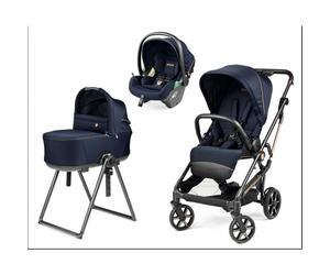 Trio Peg Perego Vivace 2025 Culla Flex e Ovetto Primo Viaggio Lounge Reclinabile I-Size Incluso Stand By Me e BORSA OMAGGIO : Colore - blue shine