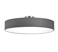 Plafoniera HOTEL tonda 5 luci diffusore D.65cm tessuto grigio 603900511