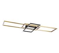 Plafoniera IRVINE LED 3 rettangoli ottone e nero 620010408