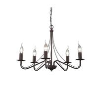 Lampadario COUNTRY 5 luci antichizzato R1198-24 bronzo