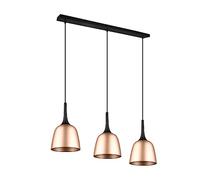 Trio, Sospensione, Chiron 3xE27, max.40,0 W Alluminio, Ottone satinato, Finitura: Alluminio, Ottone satinato L:90,0cm, L:20,0cm, A:150,0cm IP20,Senza illuminante,Regolabile in altezza,