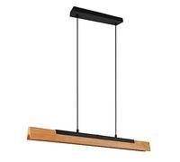Sospensione KERALA LED legno naturale e metallo nero 341610132