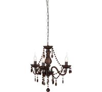 Trio sospensione Luster 3 luci acrilico nero 40 cm Nero