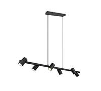 Trio, Sospensione, Marley 6xGU10, max.35,0 W Finitura: Metallo, nero opaco L:115,0cm, L:18,0cm, A:150,0cm IP20,Senza illuminante,Regolabile in altezza
