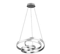 Trio, Sospensione, Nuria incl. 1 x LED,SMD,60,0 Watt,2300+3000+4000K,7200 Lm. Finitura: Metallo, Nichel opaco Ø:60,0cm, A:150,0cm Dimmerabile tramite interrutto,DIP-Switch