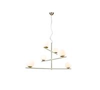 Sospensione PURE girevole con 6 sfere bianche D.115cm metallo colore ottone opaco 302000608