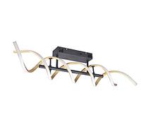Lampadario led spirale metallo SEQUENCE 641810208 ottone e nero 90cm