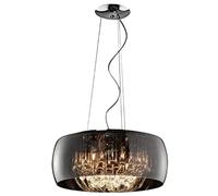 TRIO VAPORE SOSPENSIONE VETRO CROMO CON PENDAGLI 311210606