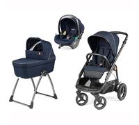 Trio Veloce TC + Culla Belvedere + Primo Viaggio Lounge BLUE SHINE Peg Perego
