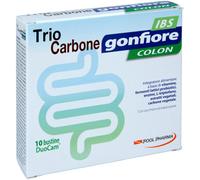 triocarbone Trio Carbone Gonfiore Colon Ibs Integratore di Fermenti Lattici 10 Bustine