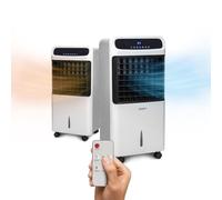 TRIOCLIMA+ Raffrescatore 10 litri Aria Calda Aria Fredda e Umidificatore Portatile 2000 Watt con Telecomando e Timer con Display Digitale 10 Litri
