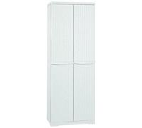TRIOPLAST - Mobile Box Da Esterno Tuttopiani Rattan Bianco Line Elegance 65x45x180
