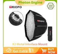 Triopo K2 55 cm 65 cm 90 cm 120 cm Sgancio rapido Bowens Mount Softbox ottagonale + Griglia a nido d'ape Soft Box esterno per Flash