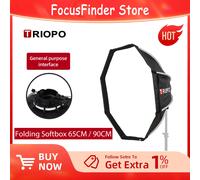 Triopo KX90 90 cm KX65 65 cm Speedlite Ombrello ottagonale Softbox Flash esterno Soft Box per Godox V1 Speedlite Softbox