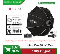 TRIOPO Serie K3 55 cm 65 cm 90 cm 120 cm Softbox ottagonale a configurazione rapida Supporto Bowens per Godox Aputure Sokani Studio Luce video LED