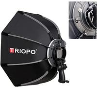 Triopo Softbox ottagonale 65cm/24 per flash Speedlight staffa a S con griglia a nido d'ape presa palmare per V850III TT560 TT600 V860II TT685