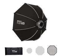 TRIOPO - Softbox ottagonale portatile Bowens Mount Softbox: Quick Setup with Foldable Design, Compatibility for Bowens Continuous Lights (K3-65/65cm/25.6in)
