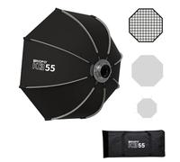 TRIOPO - Softbox ottagonale portatile Bowens Mount Softbox: Quick Setup with Foldable Design, Compatibility for Bowens Continuous Lights (K3-55/55cm/21.6in)