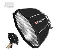 Triopo Speedlite Flash Octagon Umbrella Softbox Quick Installation Speedlite Flash Softbox + Honeycomb Grid for Studio Strobe Outdoor Photography (120 cm)