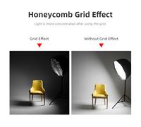 Triopo Speedlite Ombrello ottagonale portatile Softbox + Griglia a nido d'ape 55 cm 65 cm 90 cm 120 cm Flash esterno Soft Box per Canon Godox