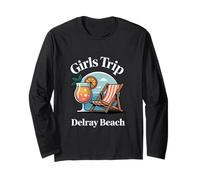 Trip Delray Beach Girls Travel Crew Florida Besties Maglia a Manica