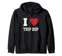 Trip Hop Lover 90's Love Heart Cool Vintage Retro Felpa con Cappuccio