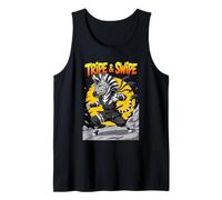 Tripe And Swipe Funny Zebra Kung Fu Martial Arts Cartoon Canotta