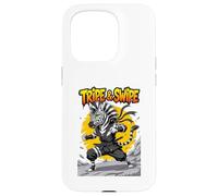 Tripe and Swipe Funny Zebra Kung Fu Martial Arts Cartoon Custodia per iPhone 15 Pro