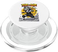 Tripe and Swipe Funny Zebra Kung Fu Martial Arts Cartoon PopSockets PopGrip per MagSafe