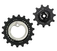 TRiPEAK Set di pulegge per ruota di sostegno con cuscinetto in ceramica di grandi dimensioni, 11/18T, per deragliatore posteriore Shimano GRX RD-RX812/817 a 11 velocità, colore argento