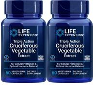 Tripla Azione Crocifere Vegetale Estratto, 2X60 Pillole Veg Life Extension Dim