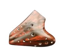 Tripla Ceramica Ocarina Alto C Chiave 3 Tubi Ocarina Affumicata Strumento Musicale Flauto Strumenti Musicali Professionali (Color : A)