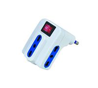 TRIPLA CON SPINA 16A SALVASPAZIO , 3 PRESE BIPASSO CON INTERRUTORE