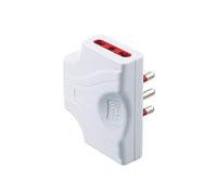 Tripla extrapiatta 10/16A bianco