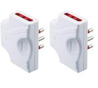 Tripla extrapiatta 10/16A bianco (Confezione da 2)
