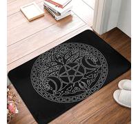 Tripla Luna Celti Albero Della Vita Pentagramma Terra Alchimista Tappetino Da Bagno Divertenti Tappeti D'Ingresso Antiscivolo Tappeto Ingresso Casa Per Terrazzo Interno Camera Letto 40X60 Cm