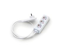 Tripla Presa Da Tavolo Con Spina Piatta, Presa, Bianca