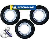 TRIPLA RUOTE COMPLETE MICHELIN 3.50 10 S83 PER PIAGGIO APE 50