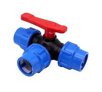 tripla valvola a sfera del tubo, Kit valvola a sfera in acciaio inossidabile, raccordo for tubo a T a tre vie da 40 mm