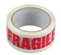 Triplast 48 mm x 66 m FRAGILE stampato a basso rumore imballaggio nastro (Confezione da 2)