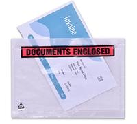 Triplast 500 buste portadocumenti stampate in formato A5 (225 x 165 mm) | Buste in plastica trasparente con chiusura adesiva | Attacca fatture, liste di imballaggio e note di consegna ai pacchi